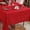 Red, variant on Larponder Christmas Tablecloths for Rectangle Tables, Winter Jacquard Tablecloth with Deer Antler, Spillproof Damask Fabric Table Cover for Xmas New Year Holiday Decor