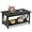 Charcoal Black, variant on Coffee Table with Storage Shelf, Farmhouse Coffee Table with V-Frame Support, 2-Tier Wood Rustic Center Table for Living Room, Bedroom & Balcony