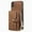 Brown, variant on Wallet Case Compatible with iPhone X/XS, Classic PU Leather Zipper Pocket Car Key / Cash / Coin / Card Slots Shoulder Strap Kickstand Back Case for iPhone X/XS, Black