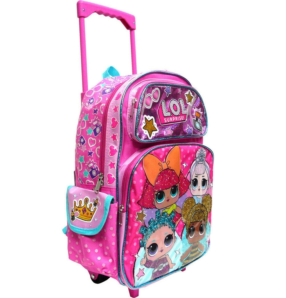 L.O.L SURPRISE Pink Girl 16/" Large Backpack School Book Bag