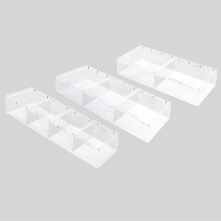 REPTIZOO 3-pack Compact Acrylic Breeding Case with Divider