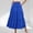 Blue, variant on Women's Summer Casual Elegant Layered Tiered Maxi Skirt High Waisted a Line Flowy Long Skirts with Pockets Wine S