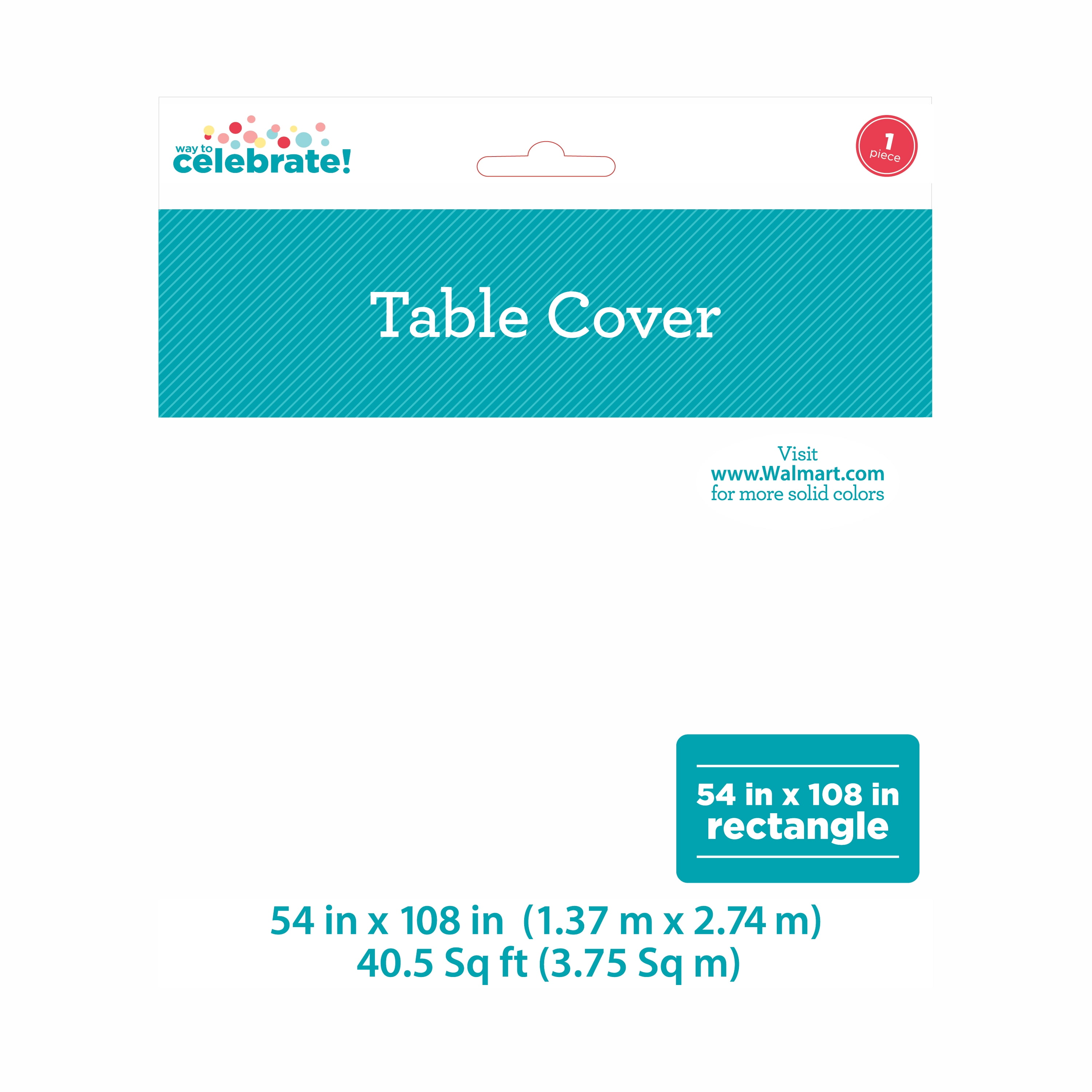 (6 pack) 1CT 54 IN x 108IN White Rectangular Plastic Table Covers by Way To Celebrate