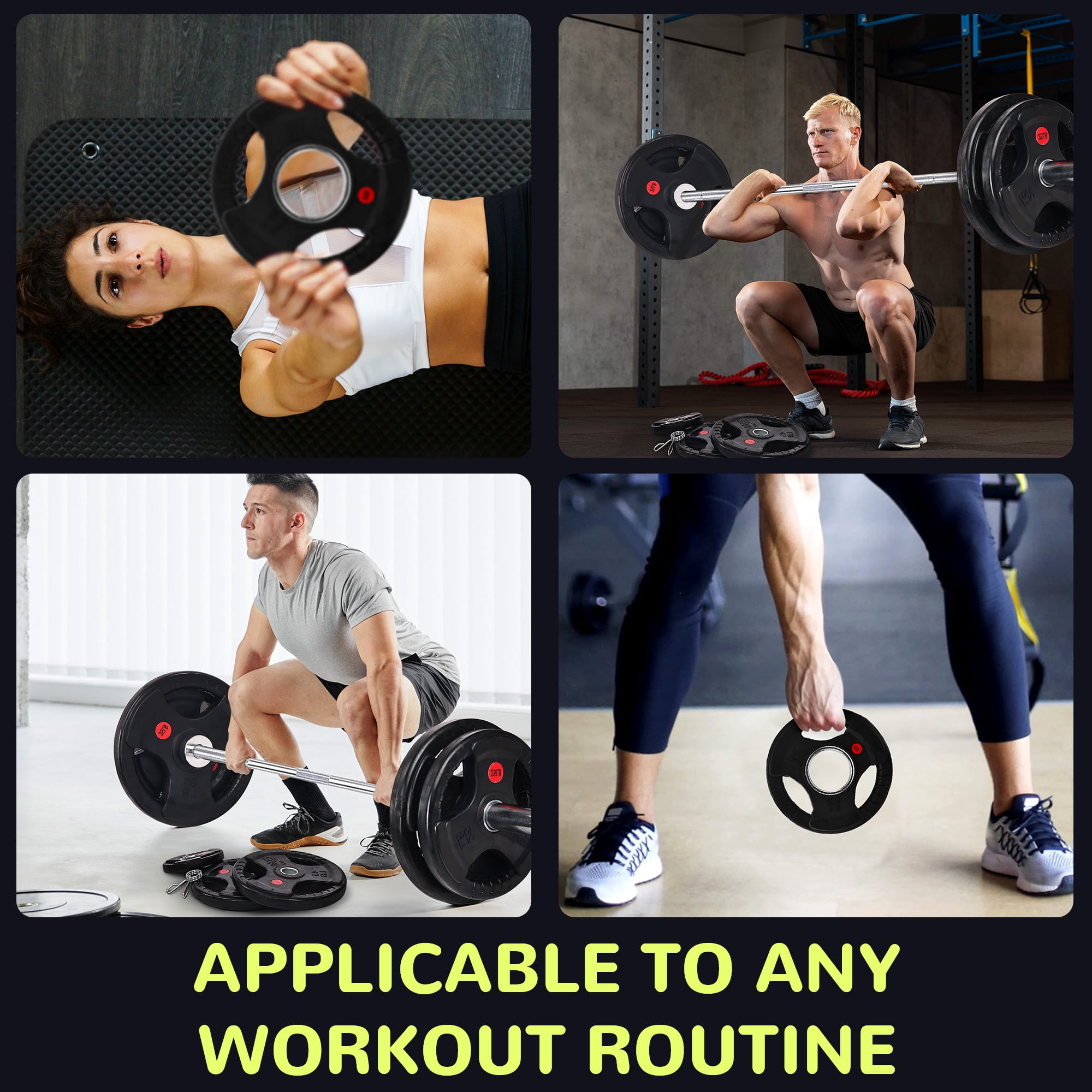 BalanceFrom 65Lb Olympic Barbell Set with Cast Iron Plates, 5ft Bar, Safety Locks, Rubber Coating, for Squats, Bench Press