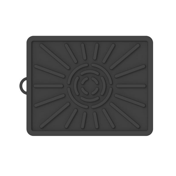 Alfombrilla de silicona para utensilios de plancha, parrilla, barbacoa, soporte antideslizante para utensilios de plancha Negro