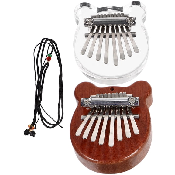2 Pcs Small Kalimba Portable Music Instrument Key Mini Harp Musical Child