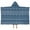 Blue Geometric Pattern, variant on Blue Geometric Striped Pattern Hooded Bath Towel，50"x30" for Ages 3 To 12 Kids, Quick Dry Lightweight Soft Microfiber Hood Beach Towel Cover Up for Kids