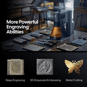 LaserPecker LP5 Dual Laser Engraver, 20W Fiber & Diode Machine with 0.0027mm Precision for Metal, Wood and Jewelry, 3D Grayscale and Color Engraving