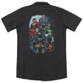 thumbnail image 3 of JLA Justice League The Four (Back Print) Adult Work Shirt Black, 3 of 3