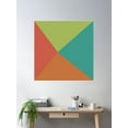 thumbnail image 2 of Retro Geometric Colors Pattern. Poster Wall Art, Modern Wall Decor For Living Room Bedroom, 24x24 UNFRAMED, 2 of 3