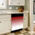 thumbnail image 3 of Aesthetic Tomato Red and White Gradient Dishwasher Magnet Cover Decorative Sticker for Home Cabinet Kitchen 23" x26", 3 of 5