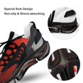 thumbnail image 7 of Vinatge Geometric Abstract Art Red Gray Black Walking Shoes for Men Woman Lightweight Tennis Fashion Elastic Sports Shoes Cushion Basketball Shoes, 7 of 7