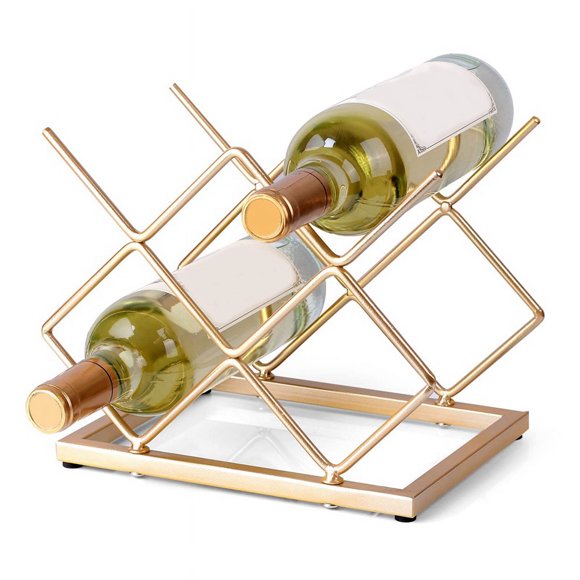 Estante para vinos de encimera, pequeño estante para vinos independiente, soporte para estante de vinos de escritorio para gabinetes, despensa y almacenamiento de botellas de vino