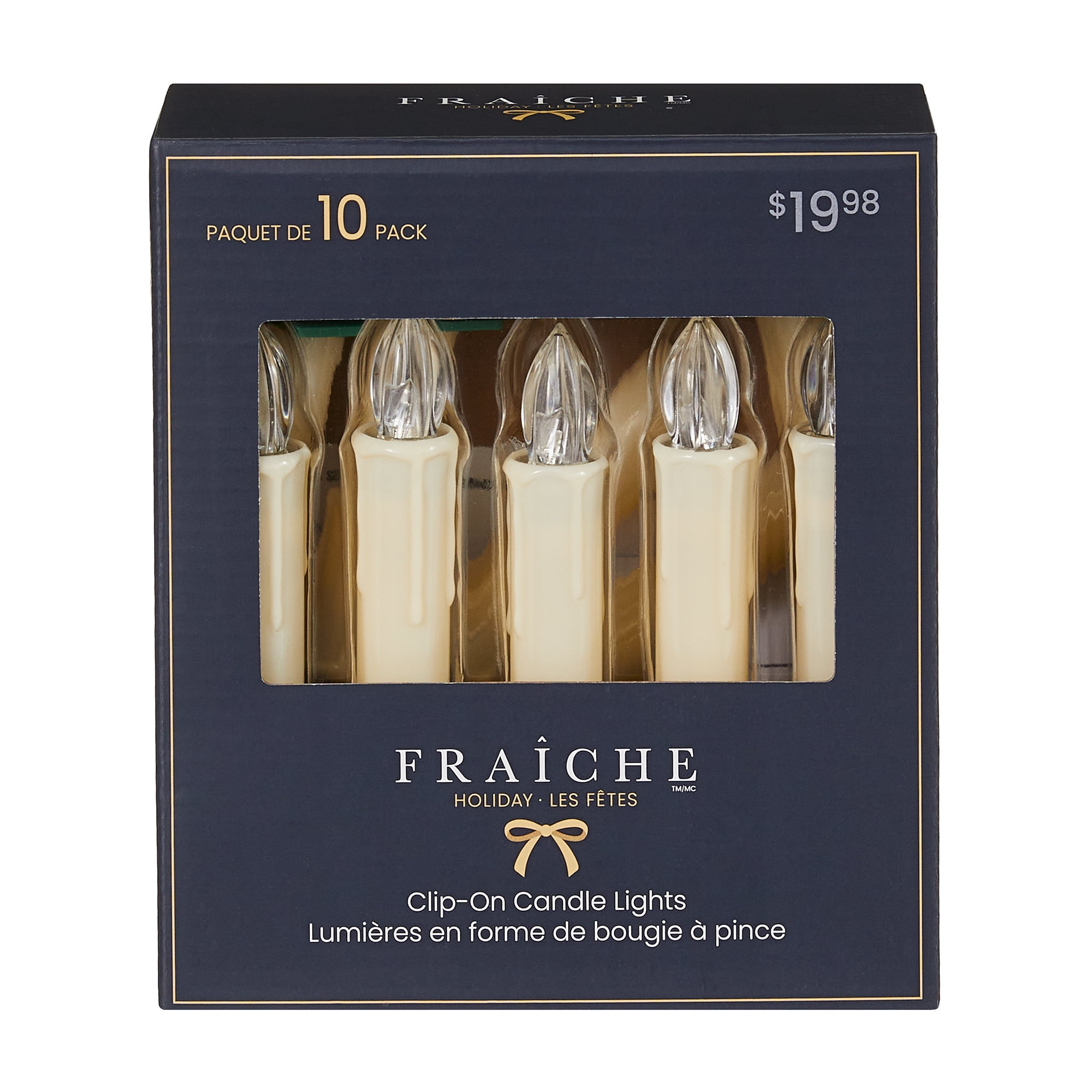 Fraiche Clip-On Candle Lights 10-Pack, 10 clip candles