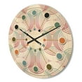 thumbnail image 3 of Designart 'Geometrical Abstract Retro Pattern I' Mid-Century Modern Wood Wall Clock, 3 of 5