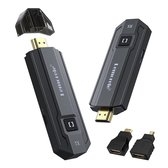 Lemorele Wireless HDMI Transmitter & Receiver Kit,164FT 1080P Wireless Transmission,HDMI Extender for Streaming from Laptop/PC to TVs/Monitor,Plug & Play