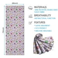 thumbnail image 2 of Purple Cartoon Unicorn Planet Pattern Hot Yoga Mat Towel Non Slip for Hot Yoga - Quick-Drying Yoga Mat Cover with 4 Corner Pockets with Travel Bag - Hot Yoga Towel Non Slip 70"x26", 2 of 6