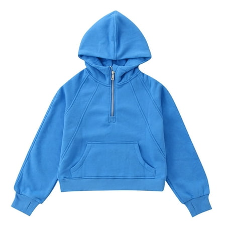 

Girls Gymnastic Hoodie Teal Kids Hoodie Kids Girls Autumn And Winter Solid Color Hooded Zipper Hoodie Tops Children s Clothing