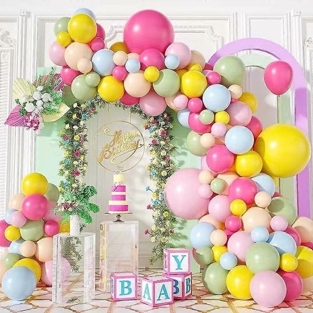 Dusty Pink Boho Blush Balloons Arch Garland Kit, Retro Pink Nude Balloons Beige Balloons Garland Kit for Girls Birthday Party Baby Shower Wedding Brid