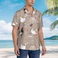 thumbnail image 2 of Lsque Chicken pattern Hawaiian Shirt for Men, Unisex Summer Beach Casual Short Sleeve Button Down Shirts-Large, 2 of 9