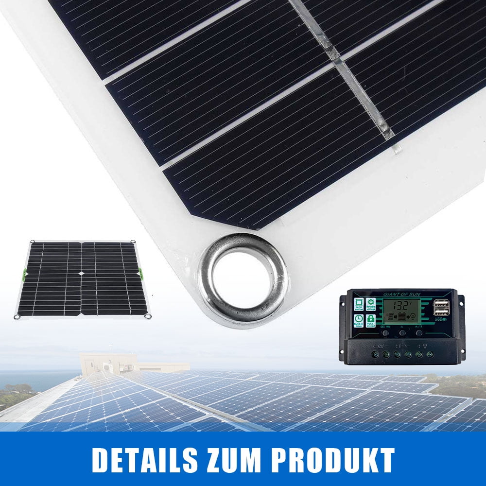 DFITO 200 Watts Portable Solar Panel Kit, 100A 12V Portable Solar Panel Battery Charger with Controller for Caravan RV Boat