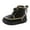 Black, variant on XIMIN Boys and Girls Spring and Autumn Winter Fashion Thick Baby Cotton Boots Children's Two Padded Warm Children's Shoes Trendy Comfortable Cotton Shoes Boots