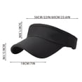 thumbnail image 4 of Unisex Lightweight Stretch Sun Visor Hat Portable Breathable Outdoor Cap for Running Tennis Golf Sports(Black,One Size), 4 of 7