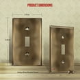 thumbnail image 5 of ENERLITES Toggle Light Switch Metal Wall Plate, Stainless Steel Corrosion Resistant, Size 1-Gang 4.50" x 2.76", 7711-AB-5PCS, Antique Brass, Gold (5 Pack), 5 of 5