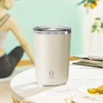thumbnail image 4 of Tasse à café magnétique automatique de 350 ml, lavable, avec revêtement intérieur en acier inoxydable pour le lait, 4 of 4