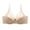 Beige, variant on Women Lady Lace Gathered Bra Adjustable Pair Of Thin Cup Underwear Seamless Bras