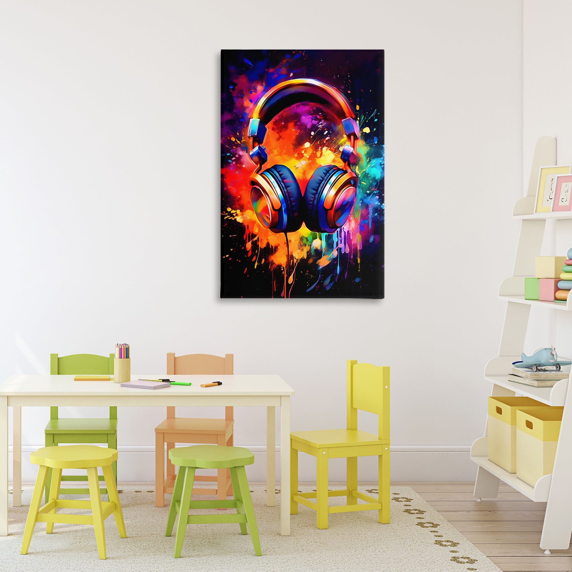 Stupell Industries Musical Color Pop Splash Canvas Wall Art, design by Creative Studio