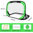 thumbnail image 3 of RUNBOW 3.3x2.2ft Pop Up Portable Soccer Goal for Kids Children's Soccer Net Outdoor Fun in Backyard and Beach（3.3x2.2ft, Green，1 Pack）, 3 of 8