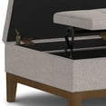 thumbnail image 3 of Simpli Home Dover 36 inch Wide Contemporary Square Lift Top Coffee Table Storage Ottoman in Cloud Grey Polyester Linen, Assembled, 3 of 14