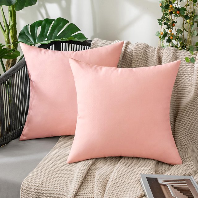 Fundas de almohada MIULEE impermeables decorativas de 50 x 50 cm (paquete de 2)