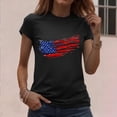 thumbnail image 5 of Busydd Womens Tops Independence Day T Shirts for Women Casual Short Sleeve Round Neck Summer Tops American Flag Print Patriotic Tshirts Stylish Comfortable Cotton Graphic Tees XL, 5 of 6