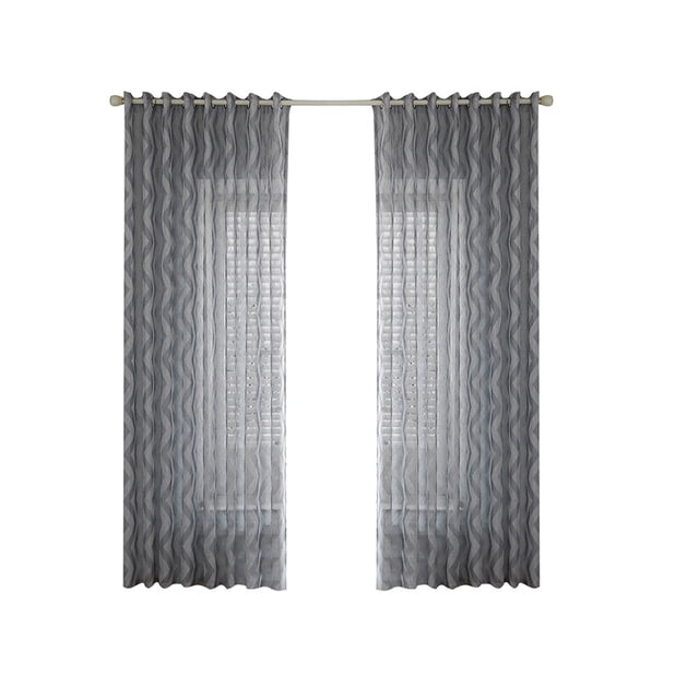 Heer Cortina de gasa para ventana con barra de anillo para cocina, dormitorio y sala de estar (1 panel, 39 pulgadas de ancho x 78 pulgadas)