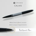 thumbnail image 2 of Cross Calais Matte Gray and Black Lacquer Rollerball Pen, 2 of 7