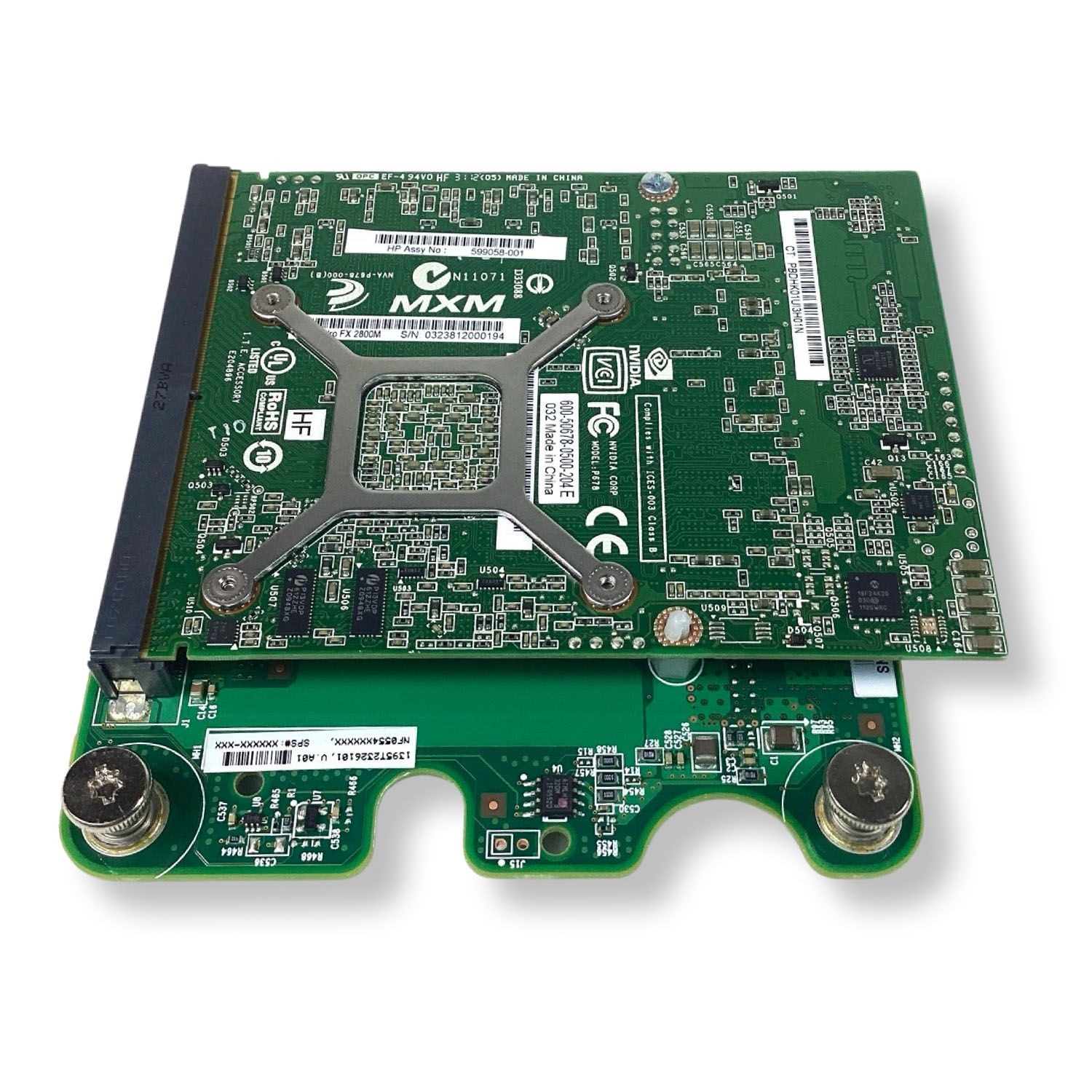 HP NVIDIA Quadro FX2800M MXM Graphics Card, 1GB GDDR3 - 608294-001/599058-001