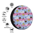 thumbnail image 5 of Easygdp Bees And Daisies Striped Automobile Tire Dust Cover, 14-17in Spare Tire Cover Universal Fit for Trailer, Car, Truck, SUV, Jeep - 16 inch, 5 of 9