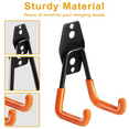 thumbnail image 5 of Heavy Duty Wall Hook for Hanging, 2 Pack Garage Tool Organizer Wall Mount, Metal Garage Storage Hooks for Ladder,Extension,Garden Tool, Small Utility Hook, Hose Holder for Outdoor and Indoors, 5 of 6