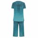 thumbnail image 4 of Sexy Pijama Conjunto para las Mujeres, Cuello Redondo Blusa de Manga Corta Y Pantalones, Traje de Moda Casual, 4 of 9