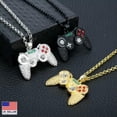 thumbnail image 2 of HOOUN Unisex Retro Crystal&nbsp;Necklace Video Game Controller Console Men Women 0541-Gold, 2 of 5