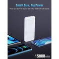 thumbnail image 2 of LAICAIW Portable-Charger-Power-Bank-15000mAh 2 USB Power Bank Output 5V3.1A Fast Charging Portable Charger Compatible with Smartphones and All USB Devices(White), 2 of 7