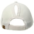 thumbnail image 2 of C.C Ponytail Messy Buns Trucker Ponycaps Plain Baseball, White, 2 of 5
