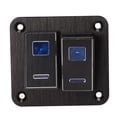 thumbnail image 4 of Panel de Interruptor Basculante ANGGREK Interruptor de Palanca Encendido Apagado Universal 2 Bandas Impermeable 5 Pines Retroiluminado Azul, 4 of 8