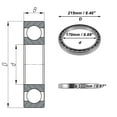 thumbnail image 4 of Unique Bargains 6834 Deep Groove Ball Bearings 170x215x22mm P5 Open Type Lubricated Bearings 1 Pc Car Scooter Skateboard Wheel Universal Silver Tone, 4 of 6