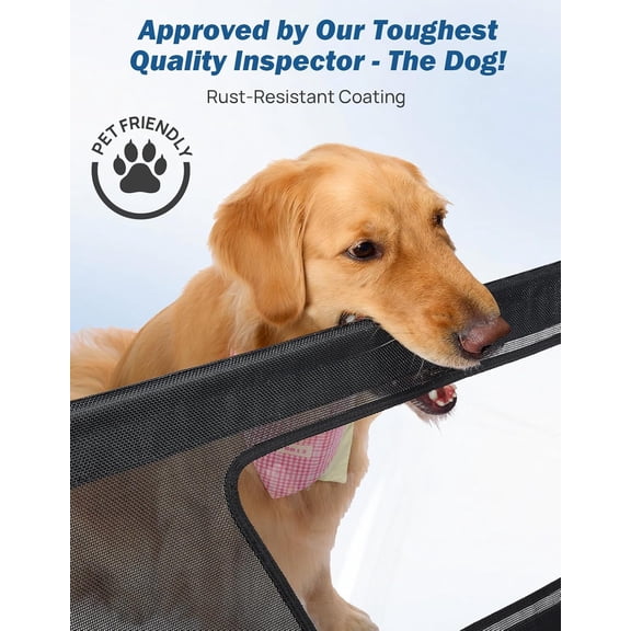 52" Wide Dog Car Barrier with Removable Visual Window