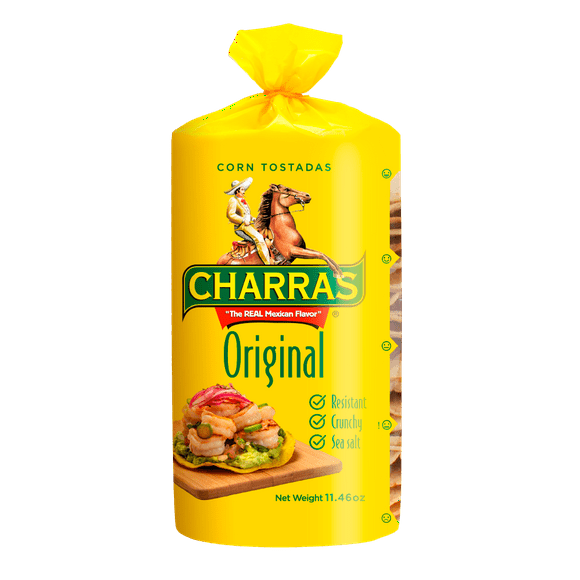 Charras Totadas - Natural Original Flavor, Source of Calcium, Source of Iron, Kosher, Halal 350 g, Size: 12.3oz
