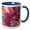 Blue/White, variant on 3drose, Summer Solstice Bee and Flower, 11oz Two-tone Yellow Mug