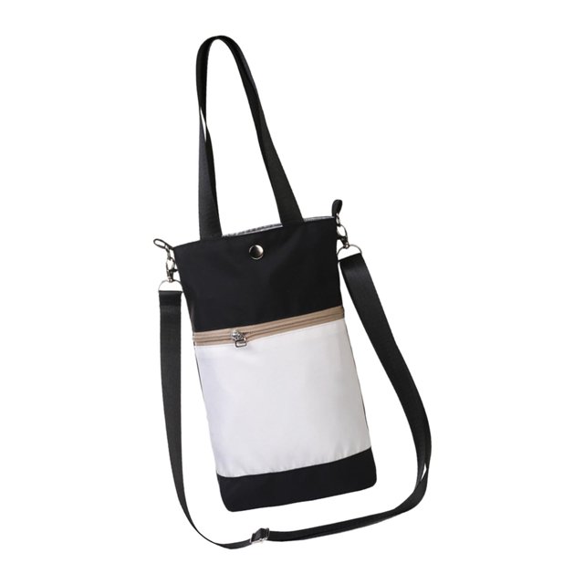 Bolsa para botella de agua, bolsillo con cremallera, bolsa de transporte para botella de agua Negro 30x20x6cm